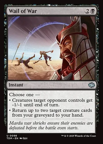 Wail of War 98, carta de Magic: The Gathering de Tarkir: Dragonstorm