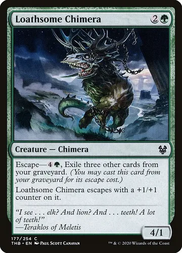 Loathsome Chimera 177, carta de Magic: The Gathering de Theros Beyond Death