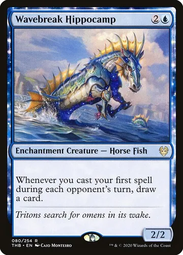 Wavebreak Hippocamp 80, carta de Magic: The Gathering de Theros Beyond Death