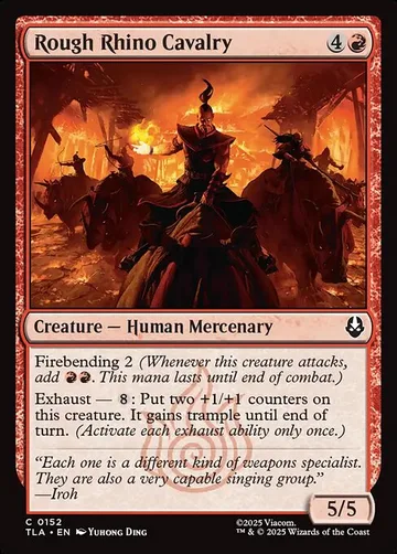 Rough Rhino Cavalry 152, carta de Magic: The Gathering de Avatar: The Last Airbender