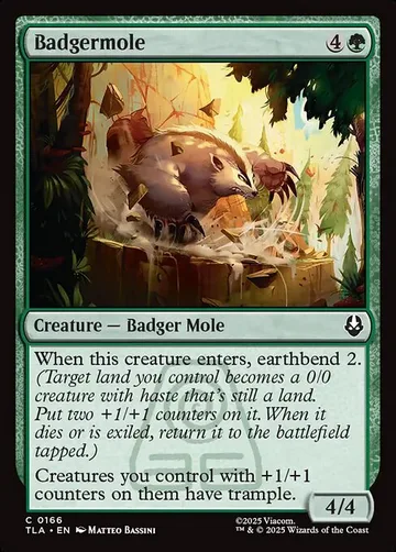Badgermole 166, carta de Magic: The Gathering de Avatar: The Last Airbender