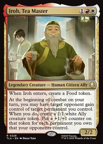 Iroh, Tea Master 228, carta de Magic: The Gathering de Avatar: The Last Airbender