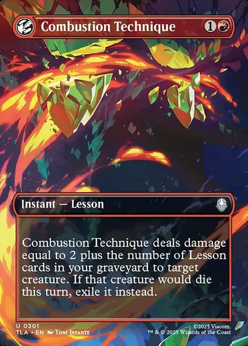 Combustion Technique 301, carta de Magic: The Gathering de Avatar: The Last Airbender