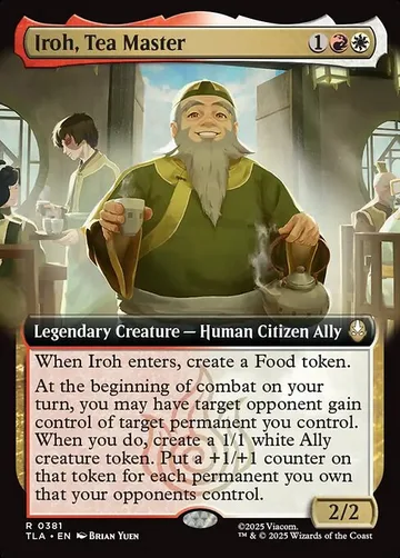 Iroh, Tea Master 381, carta de Magic: The Gathering de Avatar: The Last Airbender