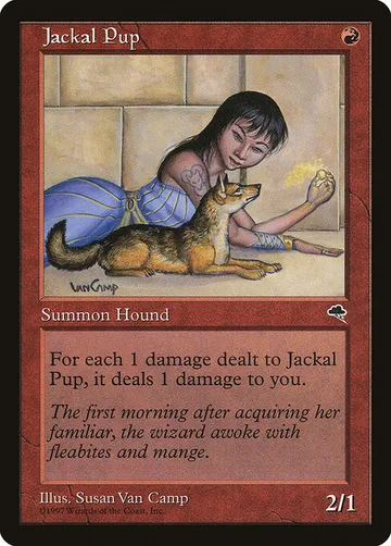 Jackal Pup 183, carta de Magic: The Gathering de Tempest
