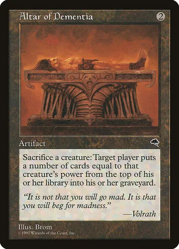Altar of Dementia 276, carta de Magic: The Gathering de Tempest