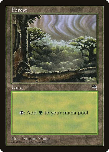 Forest 349, carta de Magic: The Gathering de Tempest