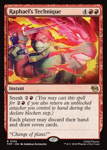 Raphael's Technique 105, carta de Magic: The Gathering de Teenage Mutant Ninja Turtles