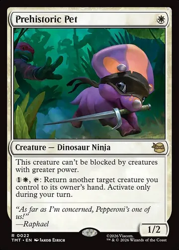 Prehistoric Pet 22, carta de Magic: The Gathering de Teenage Mutant Ninja Turtles