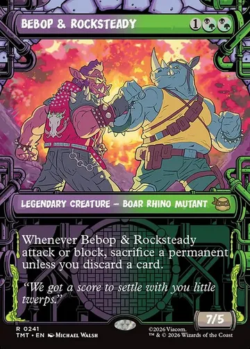 Bebop & Rocksteady 241, carta de Magic: The Gathering de Teenage Mutant Ninja Turtles