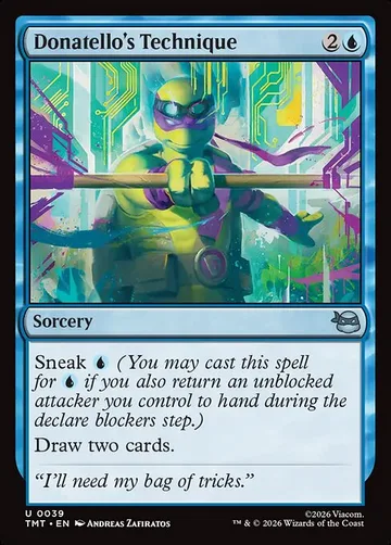 Donatello's Technique 39, carta de Magic: The Gathering de Teenage Mutant Ninja Turtles