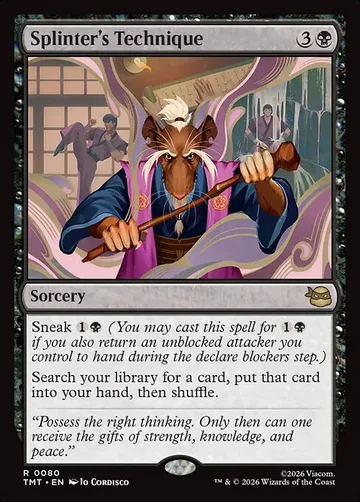 Splinter's Technique 80, carta de Magic: The Gathering de Teenage Mutant Ninja Turtles