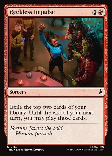Reckless Impulse 168, carta de Magic: The Gathering de Star Trek