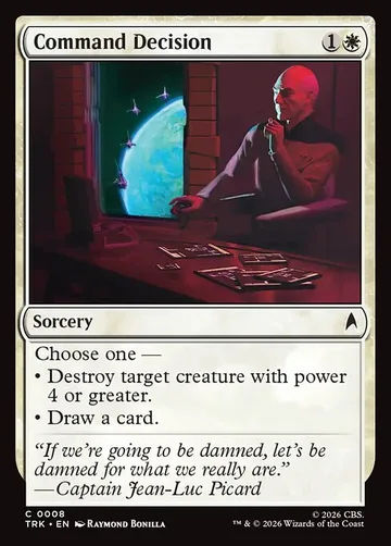Command Decision 8, carta de Magic: The Gathering de Star Trek