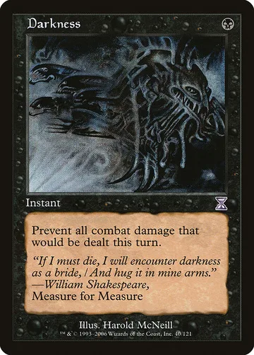 Darkness 40, carta de Magic: The Gathering de Time Spiral Timeshifted