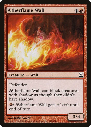 Aetherflame Wall 142, carta de Magic: The Gathering de Time Spiral