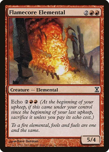 Flamecore Elemental 154, carta de Magic: The Gathering de Time Spiral