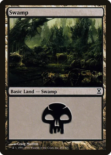 Swamp 292, carta de Magic: The Gathering de Time Spiral