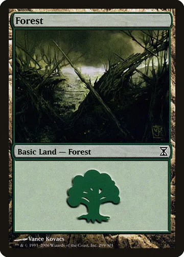 Forest 299, carta de Magic: The Gathering de Time Spiral