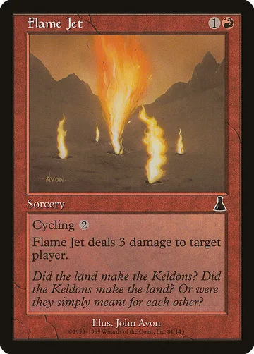 Flame Jet 81, carta de Magic: The Gathering de Urza's Destiny