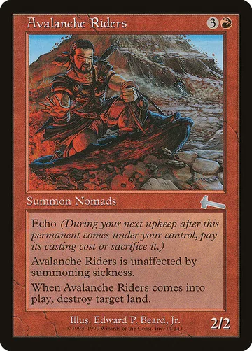 Avalanche Riders 74, carta de Magic: The Gathering de Urza's Legacy