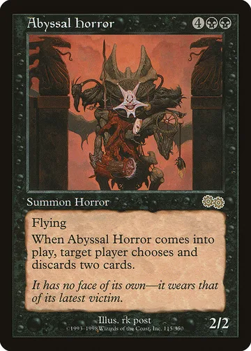 Abyssal Horror 115, carta de Magic: The Gathering de Urza's Saga
