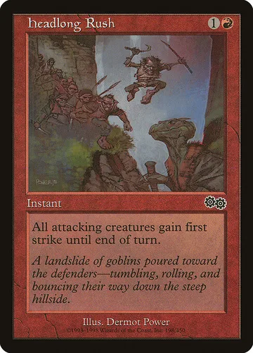 Headlong Rush 198, carta de Magic: The Gathering de Urza's Saga