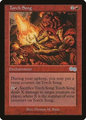 Torch Song 222, carta de Magic: The Gathering de Urza's Saga