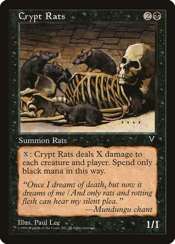 Crypt Rats 55, carta de Magic: The Gathering de Visions