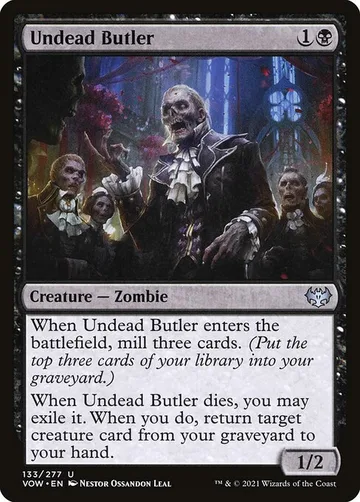 Undead Butler 133, carta de Magic: The Gathering de Innistrad: Crimson Vow