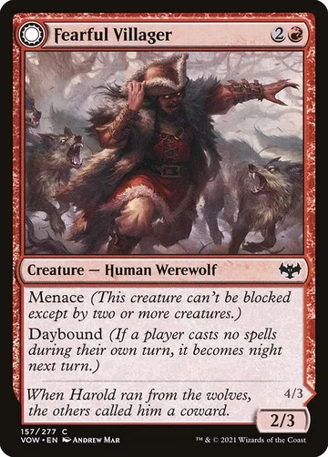 Fearful Villager // Fearsome Werewolf 157