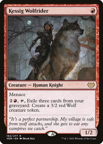 Kessig Wolfrider 165, carta de Magic: The Gathering de Innistrad: Crimson Vow