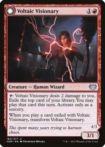 Voltaic Visionary // Volt-Charged Berserker 183, carta de Magic: The Gathering de Innistrad: Crimson Vow