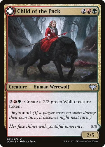 Child of the Pack // Savage Packmate 234, carta de Magic: The Gathering de Innistrad: Crimson Vow