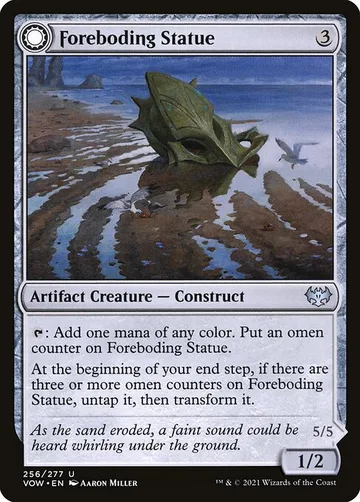 Foreboding Statue // Forsaken Thresher 256, carta de Magic: The Gathering de Innistrad: Crimson Vow