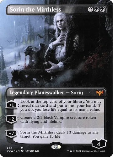 Sorin the Mirthless 278, carta de Magic: The Gathering de Innistrad: Crimson Vow