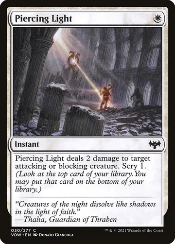 Piercing Light 30, carta de Magic: The Gathering de Innistrad: Crimson Vow
