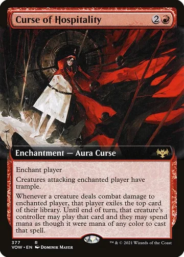 Curse of Hospitality 377, carta de Magic: The Gathering de Innistrad: Crimson Vow