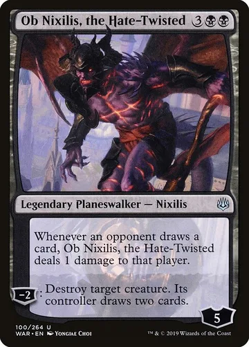 Ob Nixilis, the Hate-Twisted 100, carta de Magic: The Gathering de War of the Spark