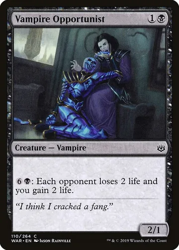 Vampire Opportunist 110, carta de Magic: The Gathering de War of the Spark