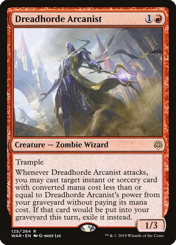 Dreadhorde Arcanist 125, carta de Magic: The Gathering de War of the Spark