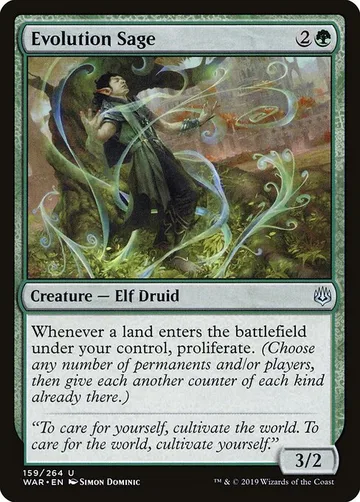 Evolution Sage 159, carta de Magic: The Gathering de War of the Spark