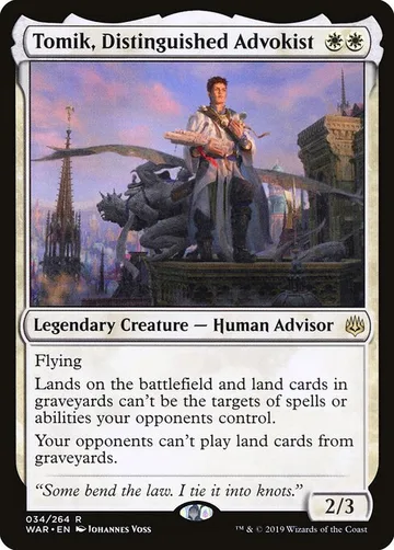 Tomik, Distinguished Advokist 34, carta de Magic: The Gathering de War of the Spark