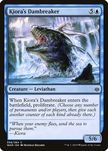 Kiora's Dambreaker 58, carta de Magic: The Gathering de War of the Spark