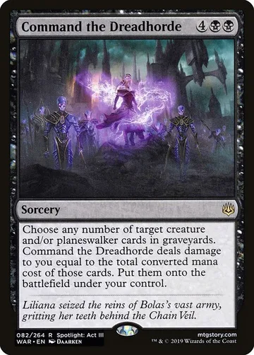 Command the Dreadhorde 82, carta de Magic: The Gathering de War of the Spark