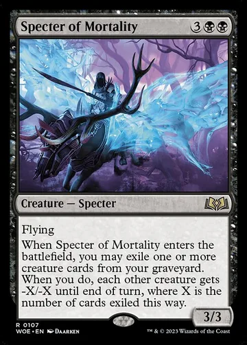 Specter of Mortality 107, carta de Magic: The Gathering de Wilds of Eldraine