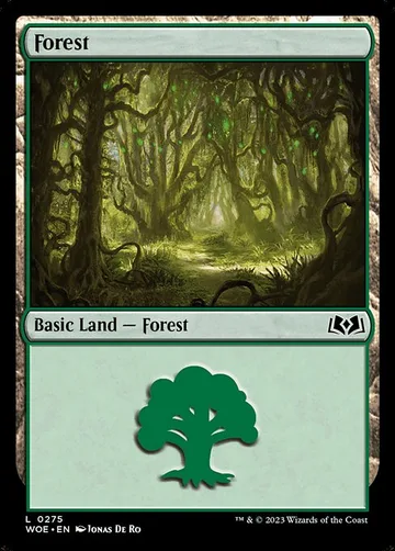 Forest 275, carta de Magic: The Gathering de Wilds of Eldraine