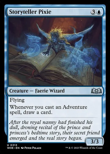 Storyteller Pixie 313, carta de Magic: The Gathering de Wilds of Eldraine