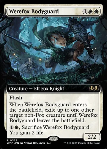 Werefox Bodyguard 329, carta de Magic: The Gathering de Wilds of Eldraine