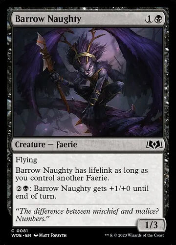 Barrow Naughty 81, carta de Magic: The Gathering de Wilds of Eldraine